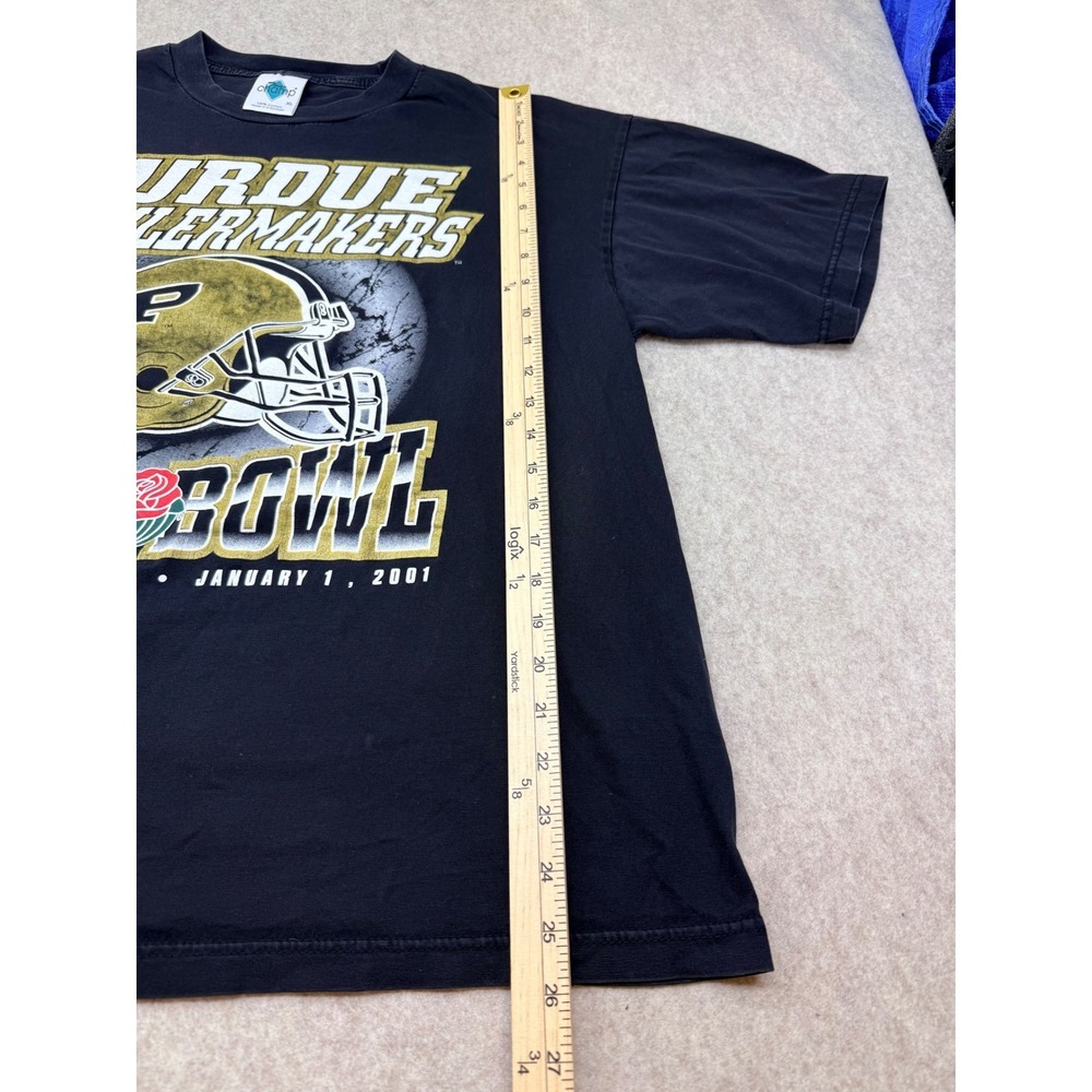 Vintage Purdue Boilermakers 2001 Rose Bowl T-Shirt Mens XL Black Team Champ NCAA - Picture 3 of 7
